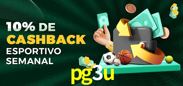 10% de bônus de cashback na pg3u
