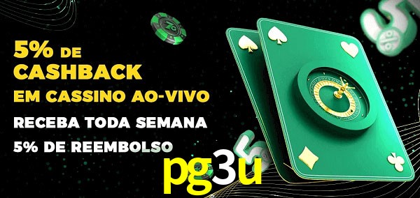 Promoções do cassino ao Vivo pg3u